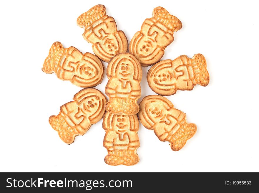 Cookies group on a white background
