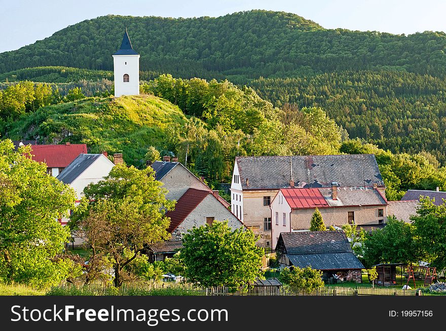 View of traditional village, picture taken in the Czech Republic.