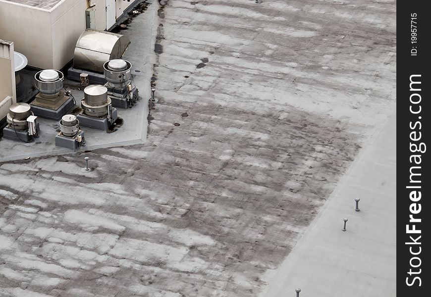 Industrial warehouse roof background with exhaust pipes. Industrial warehouse roof background with exhaust pipes