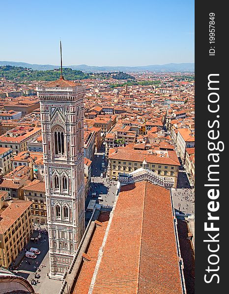 Aerial view of the Florence, Italy