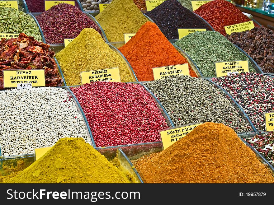 Turkey, Istanbul, Spice Bazaar, turkish spices for sale