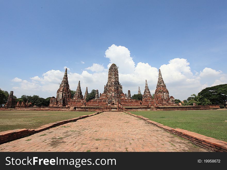Wat Chai Wattanaram is located in Ayutthaya, Central of Thailand. Ayutthaya is one of the world heritage. Wat Chai Wattanaram is located in Ayutthaya, Central of Thailand. Ayutthaya is one of the world heritage.
