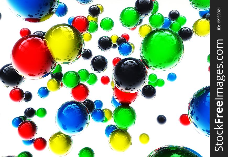 Nice abstract colorful bright 3d spheres. Nice abstract colorful bright 3d spheres