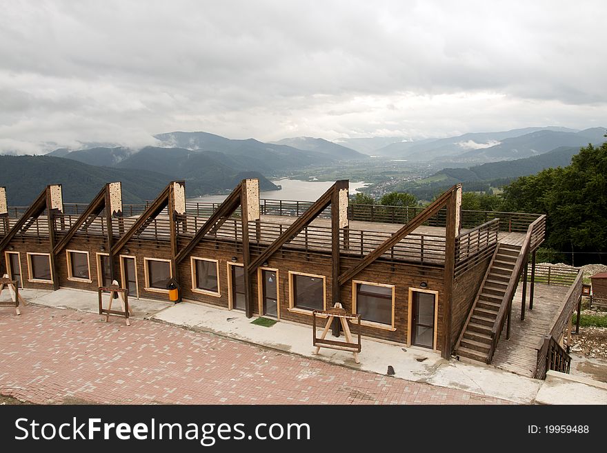 Souvenir Shops,Mountain Landscape in North Romania