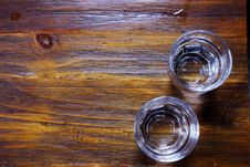 Two Glasses Of Water On Table Stock Image Two Glasses Of Water On Table Stock Image