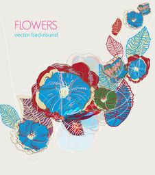 Abstract Watercolor Flowers Royalty Free Stock Photography Abstract Watercolor Flowers Royalty Free Stock Photography