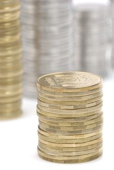 Stacks Of Coins Royalty Free Stock Photos