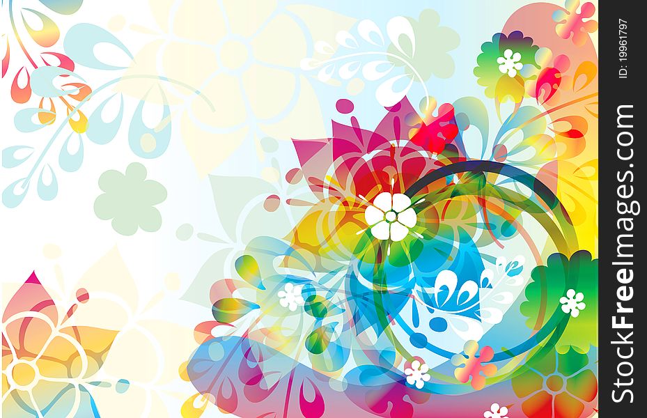 Bright floral background for your design