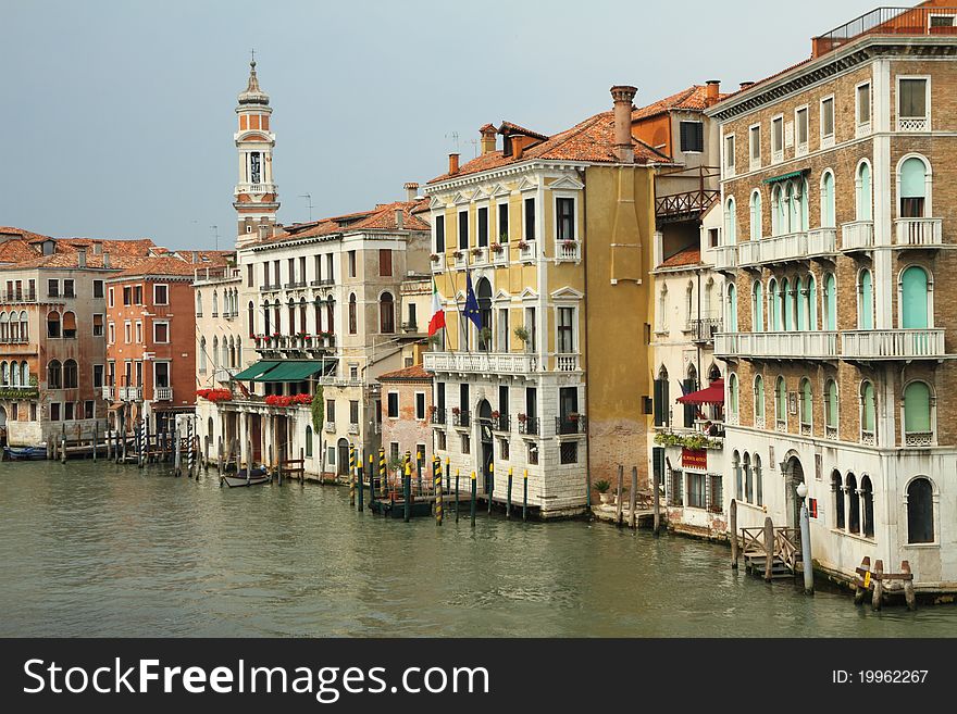 Picturesque famous Grand Canal in Venice, Italy. Picturesque famous Grand Canal in Venice, Italy