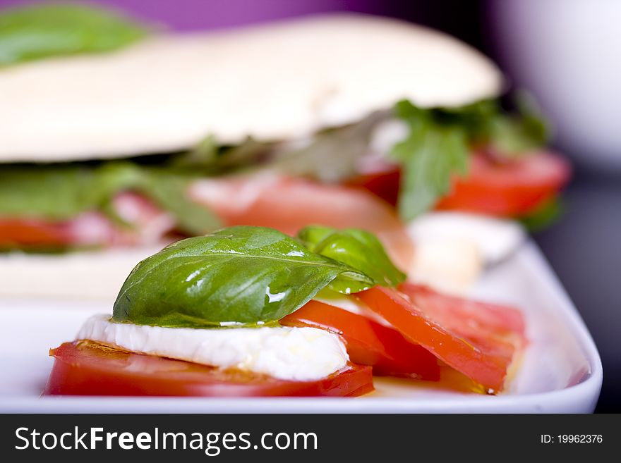 Ham Sandwich Served In Restaurant