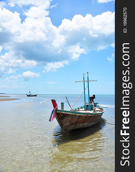 Fishing Boat from the beach in Thailand. Fishing Boat from the beach in Thailand