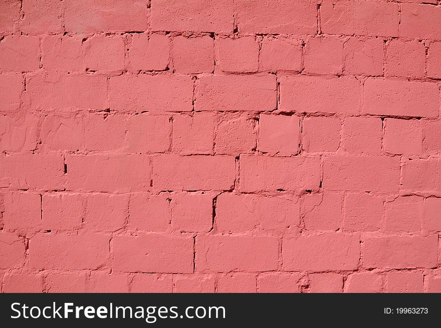 Pink brick wall, you can use as a background