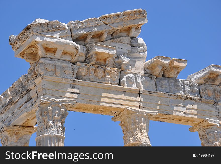 Apollo's temple in the city of Side, Turkey