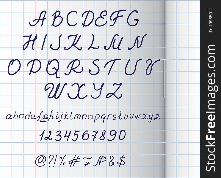 Alphabet hand written