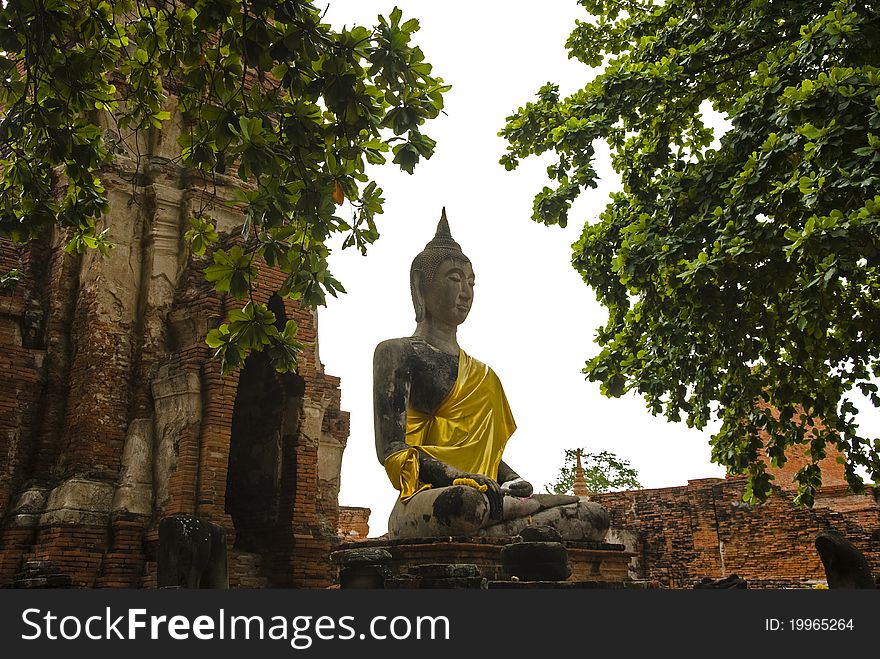 Ayutthaya, the ancient Buddha statues. Located in the Wat Mahathat. Ayutthaya, Thailand. Ayutthaya, the ancient Buddha statues. Located in the Wat Mahathat. Ayutthaya, Thailand.