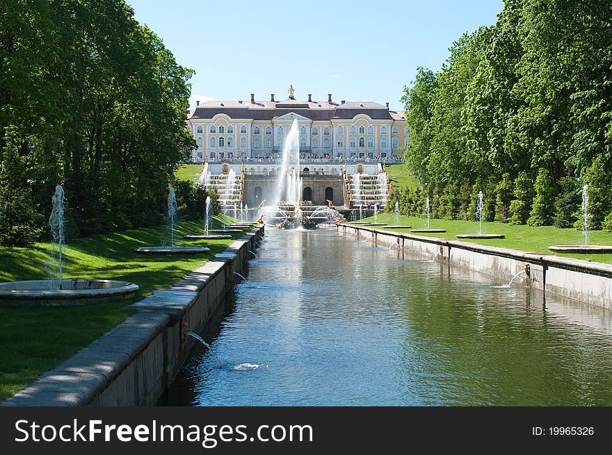 Grand Peterhof Palace and the Grand Cascade,St.Petersburg, Russia