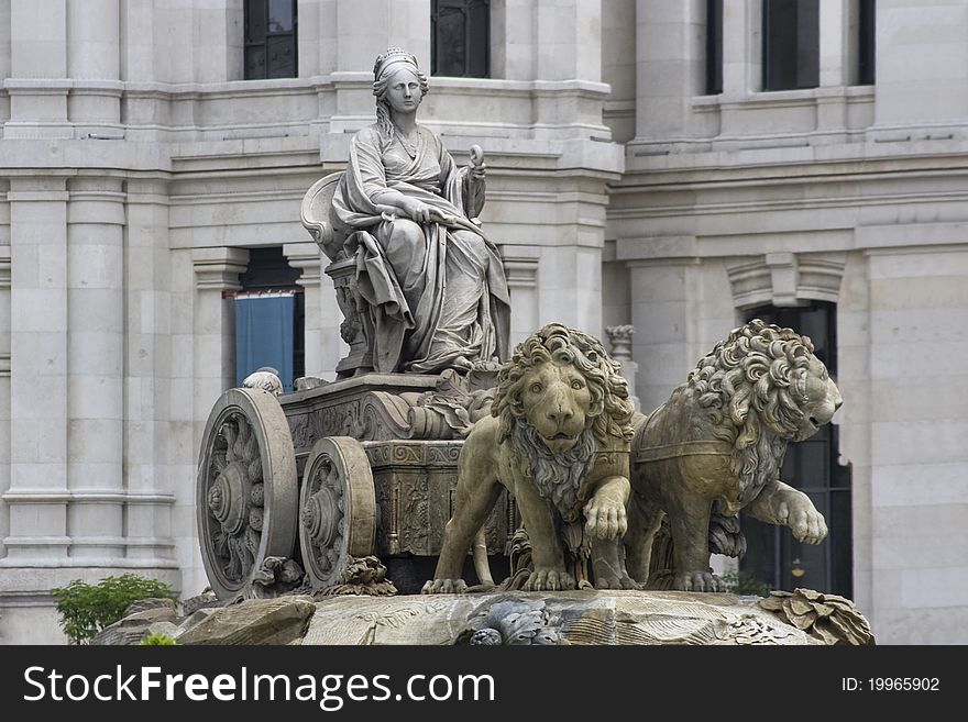 Statue of Goddess Cibeles 2. Madrid. Spain