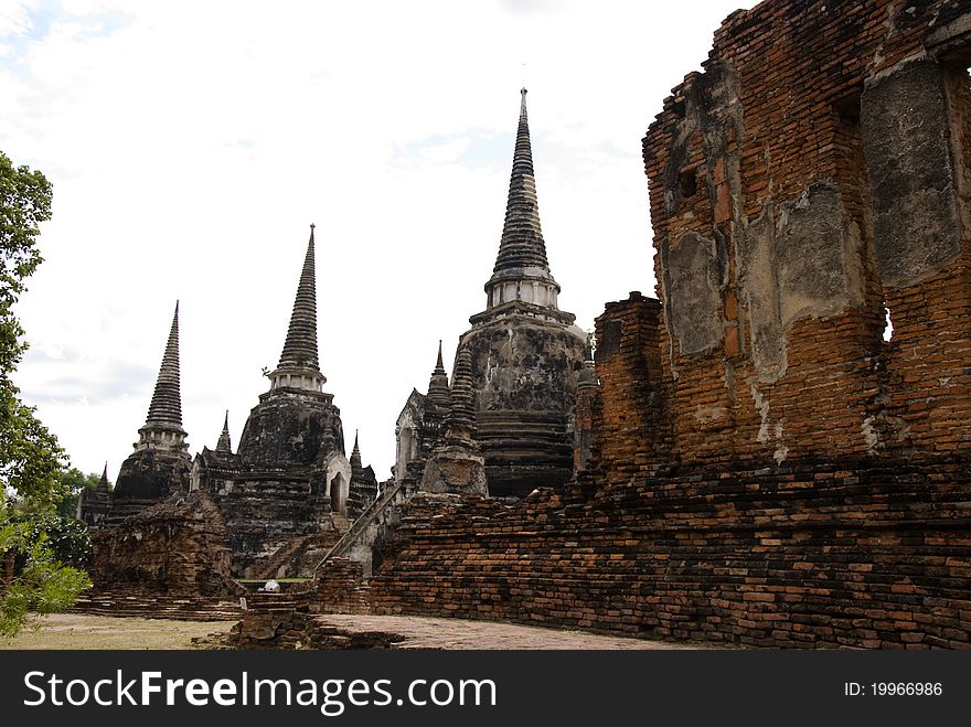 This ruin stupa is a part of Srisunphet Grand Stupa in Ayutthaya historical park where is an old capital city of Thailand. It was destroyed by Myanmar troop around 200 years ago. This ruin stupa is a part of Srisunphet Grand Stupa in Ayutthaya historical park where is an old capital city of Thailand. It was destroyed by Myanmar troop around 200 years ago.