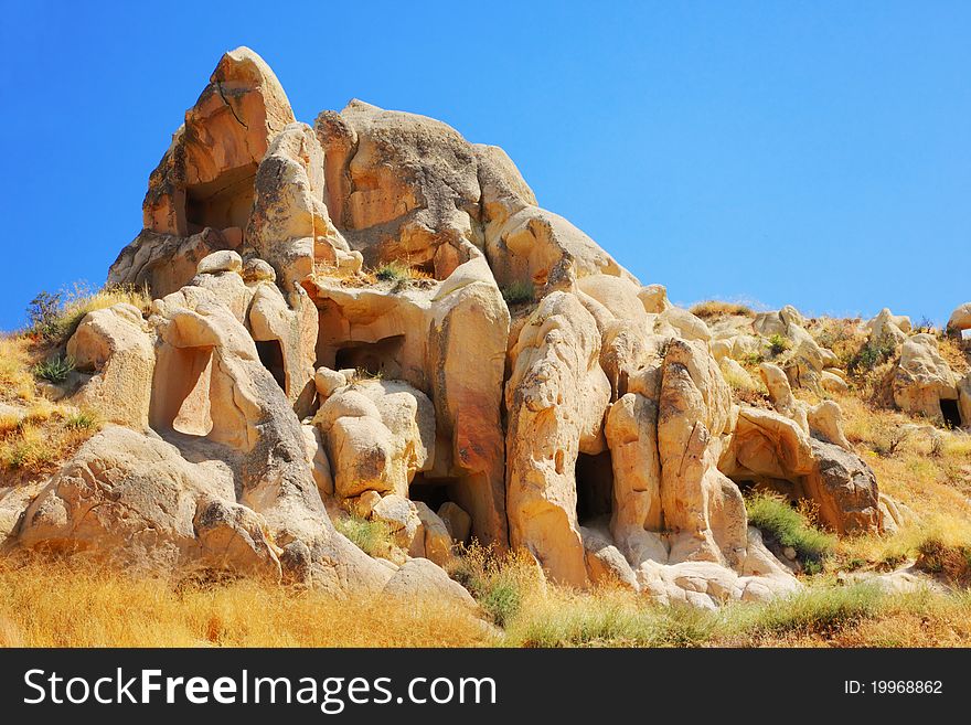 Stone formation in Cappadocia, Turkey