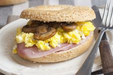 Filled Bagel Royalty Free Stock Images Filled Bagel Royalty Free Stock Images