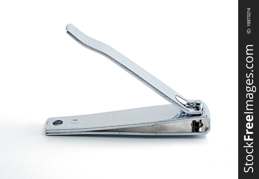 Big nail clipper isolated on white