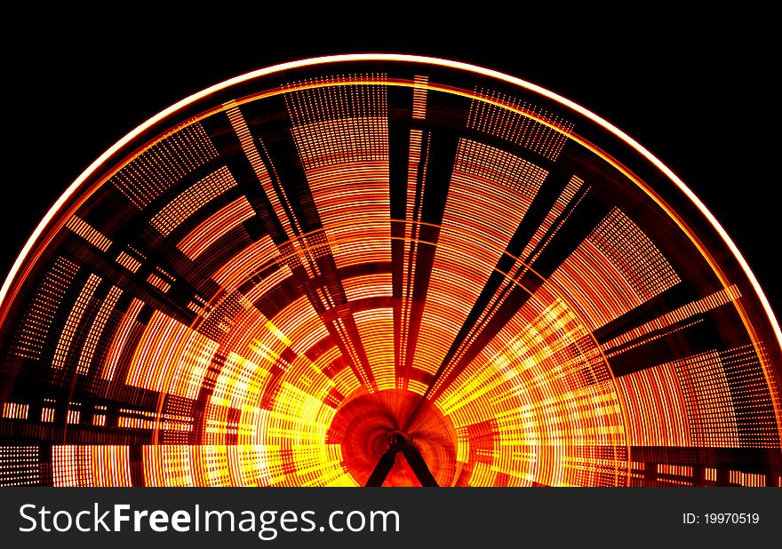 Lighted Giant Wheel at Night