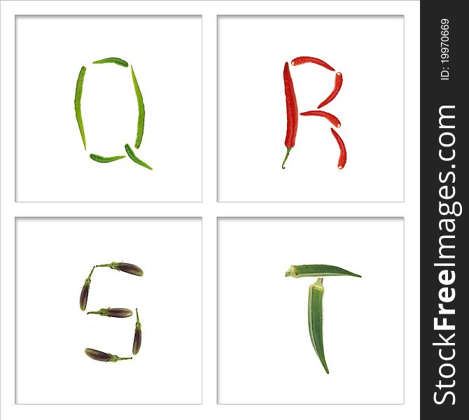 Fonts From Vegetable