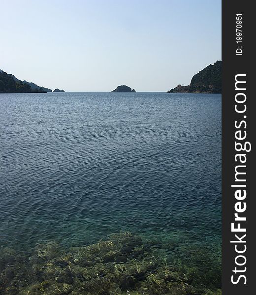 Island in aegean sea landscape marmaris turkey