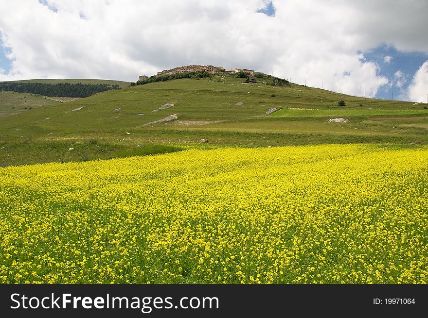 Photo of umbria mountain village in Italy.