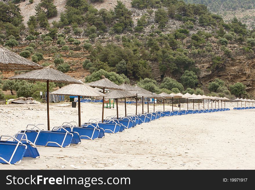 Ready for summer season, Livadi Beach - Thassos Island