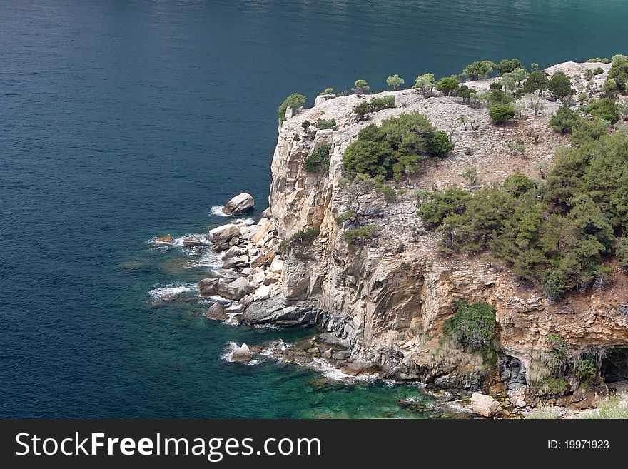 View of Aegean sea from St Archangel Monastery - Thassos island, Greece