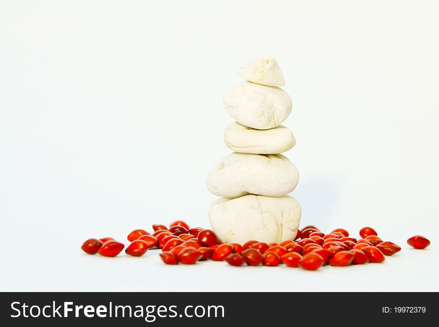 Piles Of White Stones