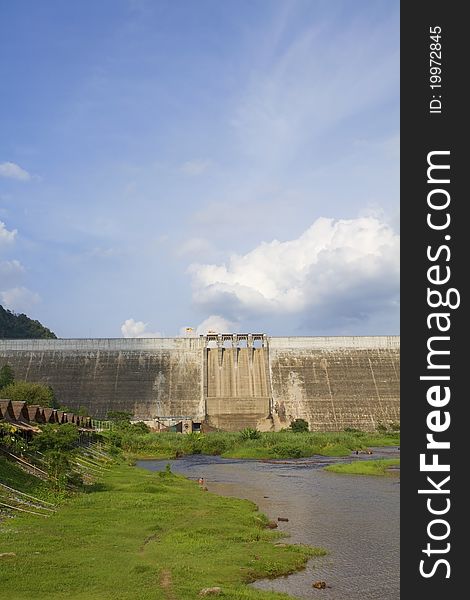 Khun Dan Prakarnchon dam Nakhonnayok province Thailand