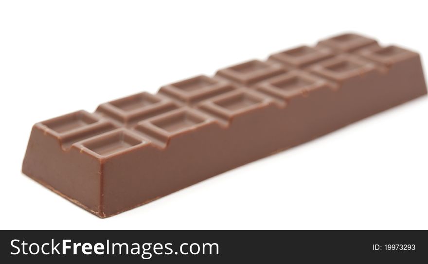 Chocolate bar on a white background