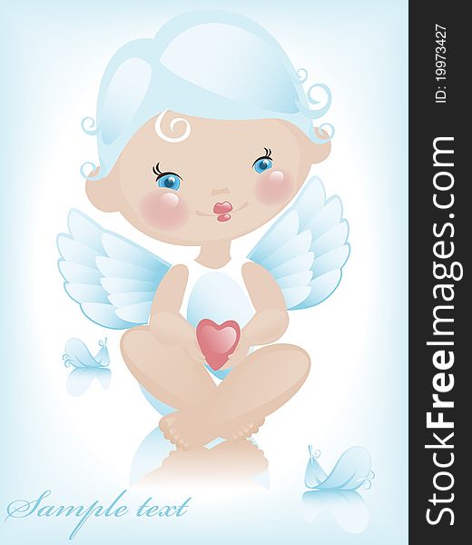 Angel with hearts. valentine 2. Angel with hearts. valentine 2.