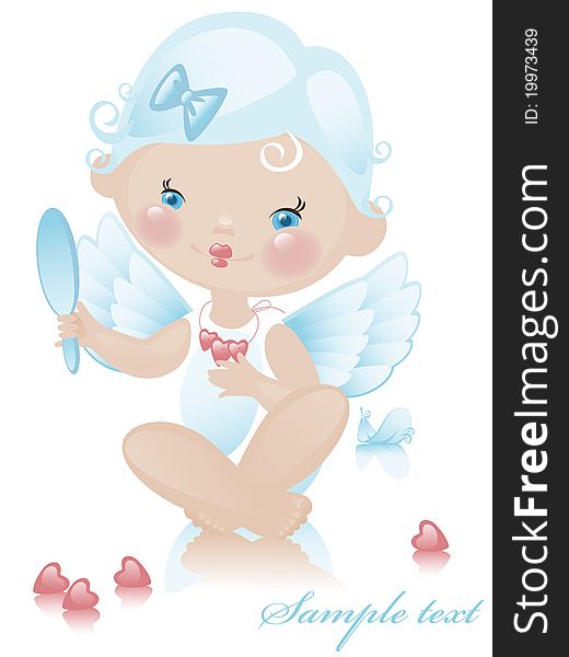 Angel with hearts. valentine 3. Similar in a portfolio. Angel with hearts. valentine 3. Similar in a portfolio