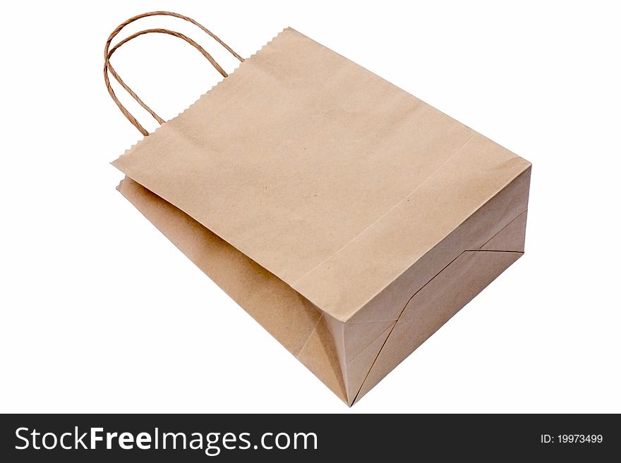 Bag and brown on a white background. Bag and brown on a white background.