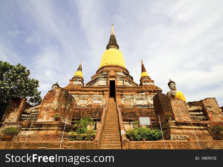 Wat Yai Chai Mongkhon in Ayutthaya, Thailand. Wat Yai Chai Mongkhon in Ayutthaya, Thailand