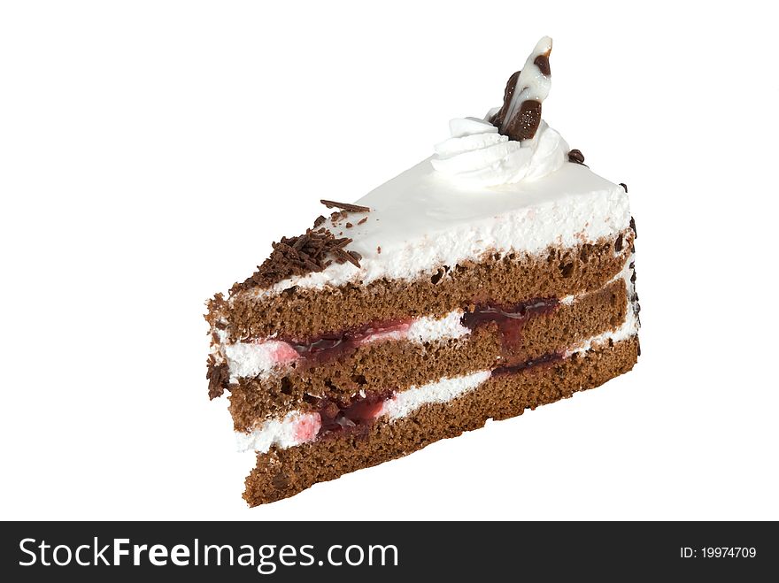 Piece Of Cake Isolated On White