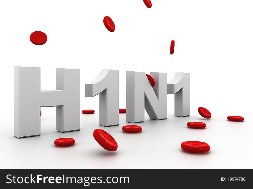 (H1N1) - highly rendering 3d image