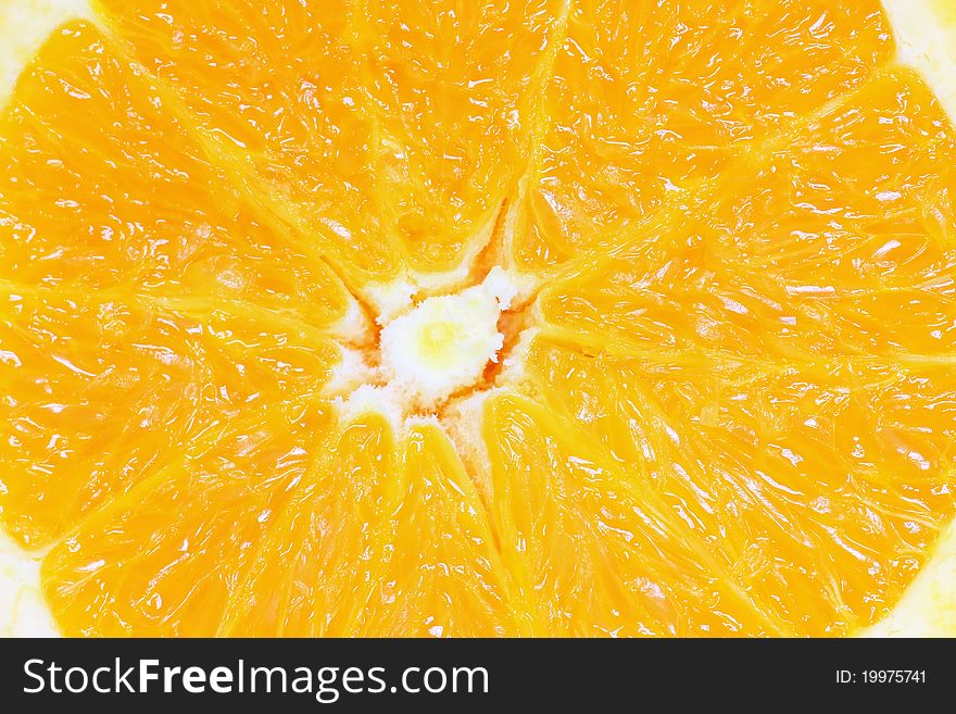 Ripe orange fruits isolated - sliced - full of vitamins. Ripe orange fruits isolated - sliced - full of vitamins