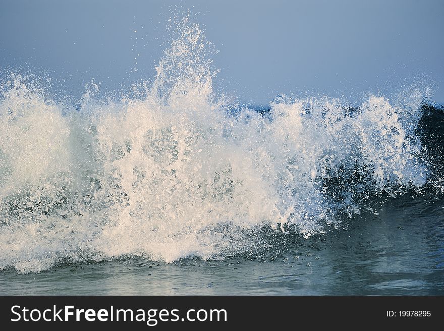 Tall wave on the surface of the sea. Tall wave on the surface of the sea