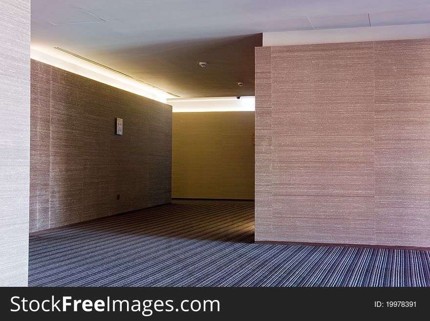 Corridors in the hotel lit with natural light