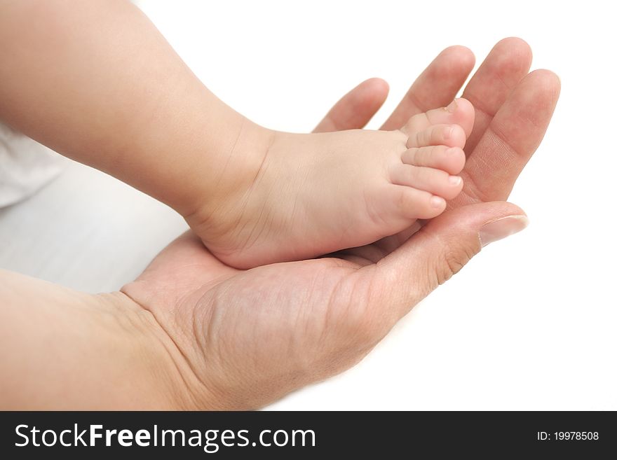 Baby feet in mommy s hands