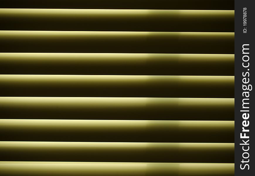 Horizontal window blinds, close up