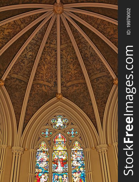 High alter window and dome of St.James Cathedral