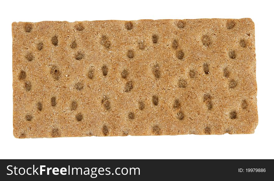 Rye Crisp isolated on  white background. Top view. Rye Crisp isolated on  white background. Top view