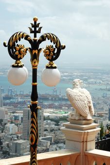 View Of Haifa City And Eagle Statue,Israel Stock Photography
