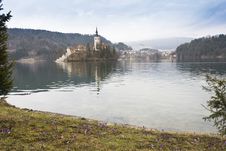 View On Bled Lake Stock Image View On Bled Lake Stock Image