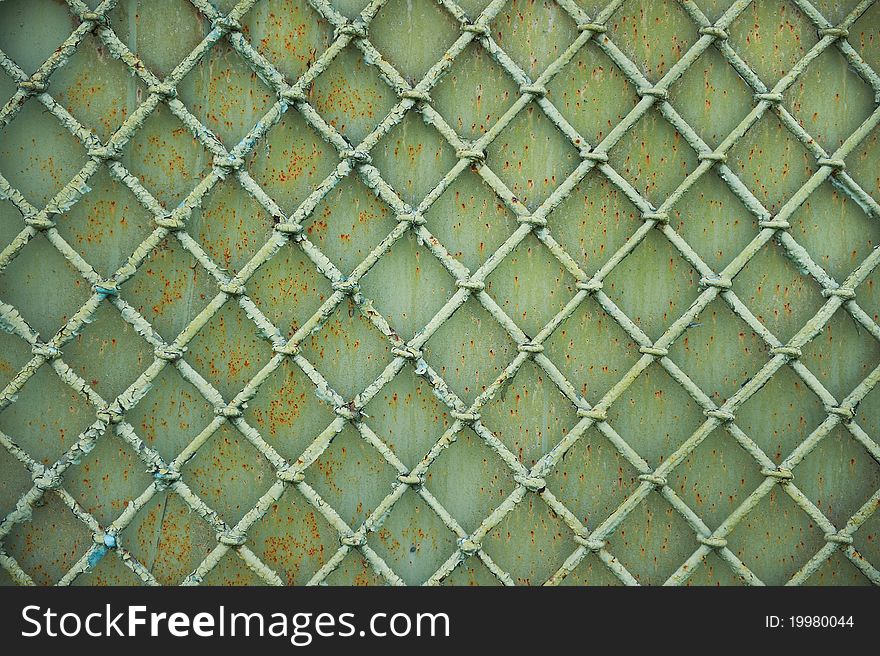 Old Metal Grill Fence